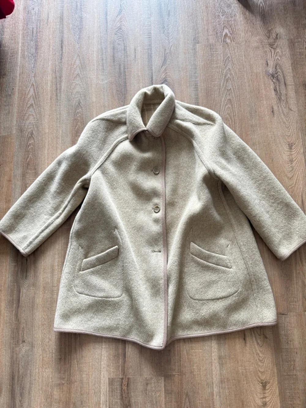 Vintage Plaid Wool Reversible Jacket Light Brown Cabincore Oversized M - Picture 6 of 12